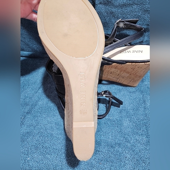 NINE WEST wedge heeled sandals 9.5 - Picture 3 of 5